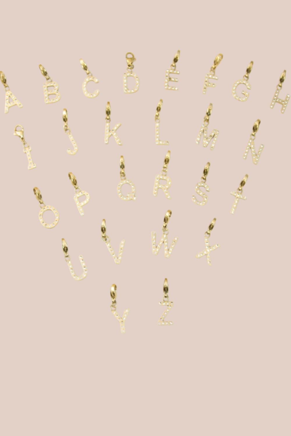 Charms lettre strass W