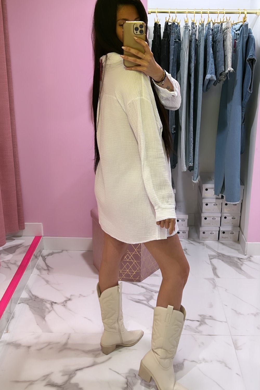 Robe chemise gaze SYDNEY
